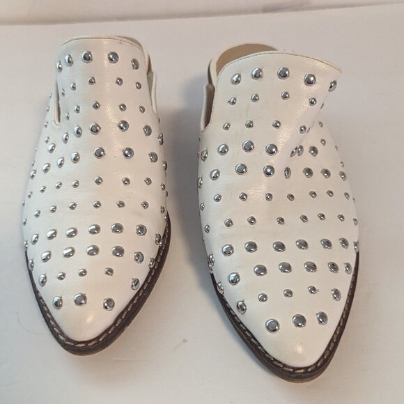 Western Studded Arider Girl Cara Mules Stacked Heel Pointed Toe Boho - Picture 4 of 8